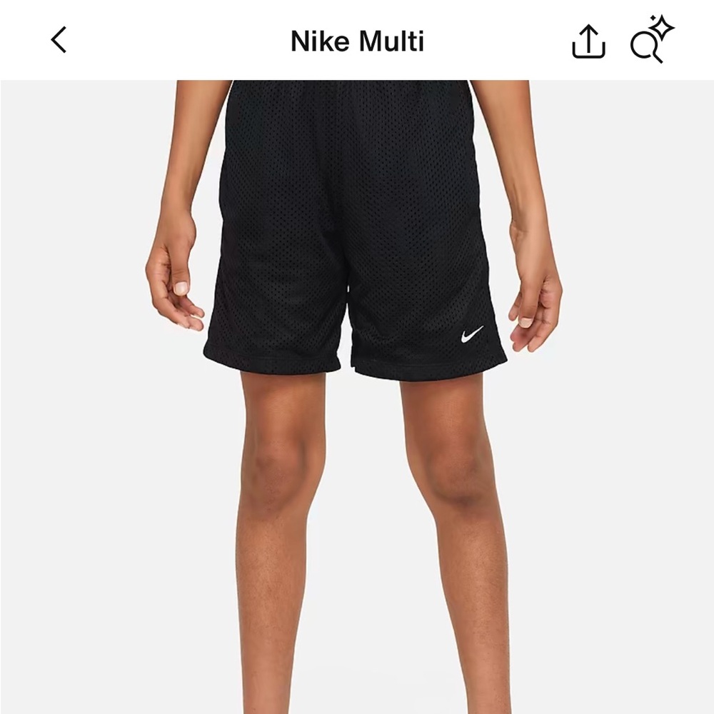 Nike Kids Black Mesh Shorts